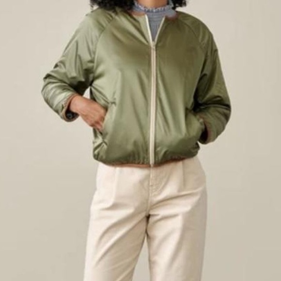 Reversible bomber jacket- size 2 (medium) NWT - Picture 2 of 13